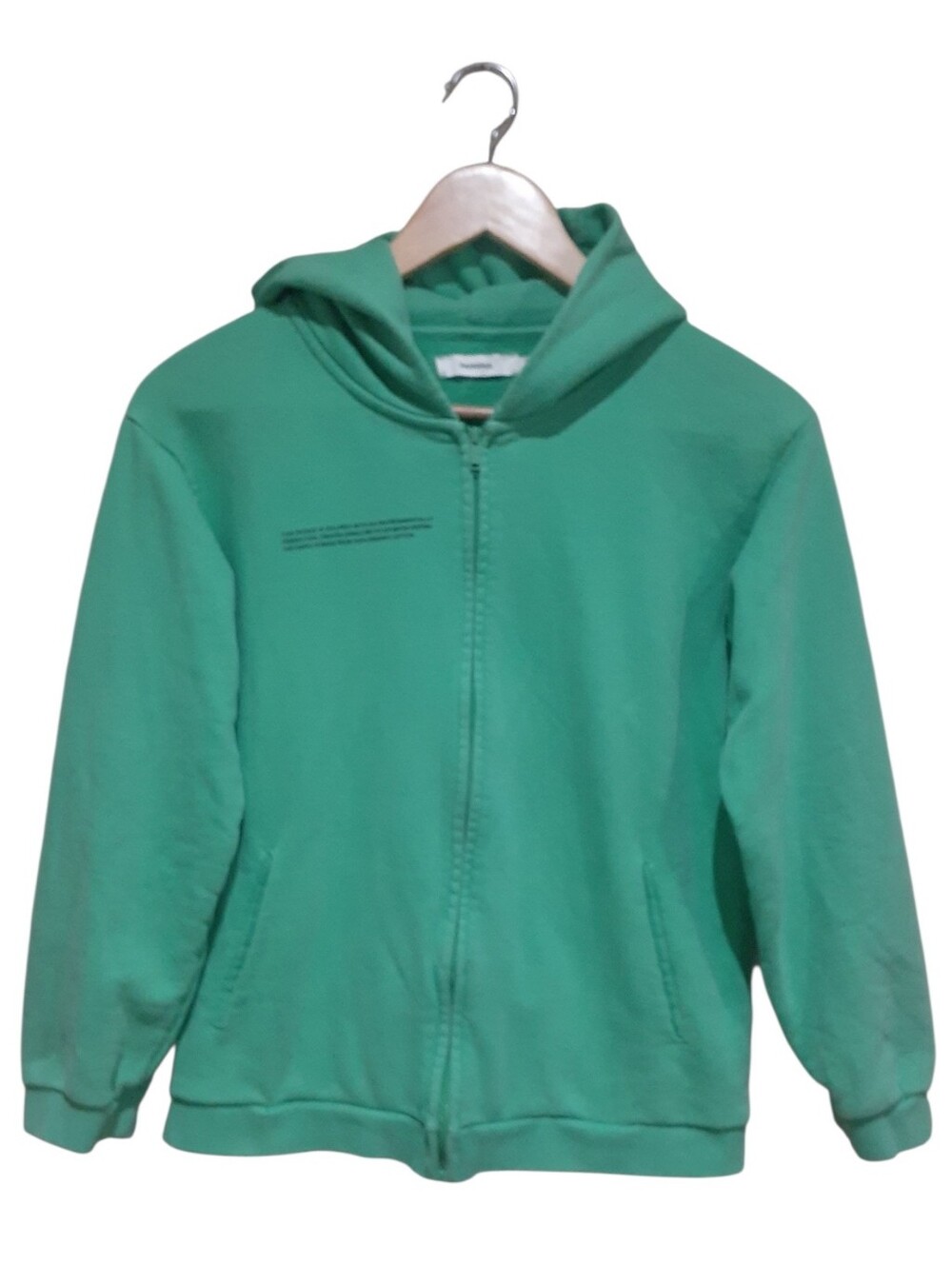 Pangaia Kids Green Zip Hoodie 100% Cotton Size 11-12